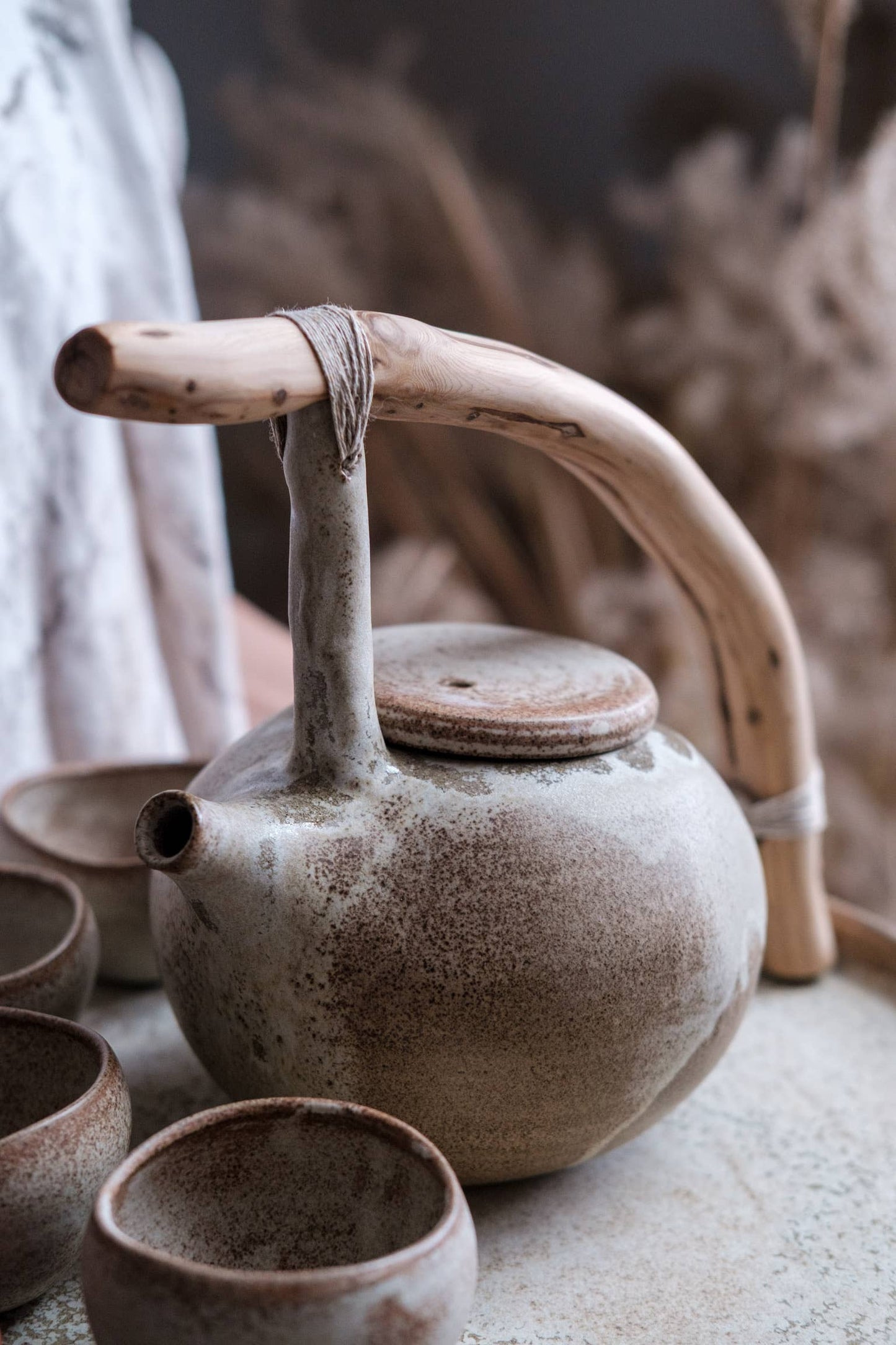 Earthling Collection CONNECT Teapot — handmade stoneware LAIMA CERAMICS (SIA Radosa Apvieniba Spares)