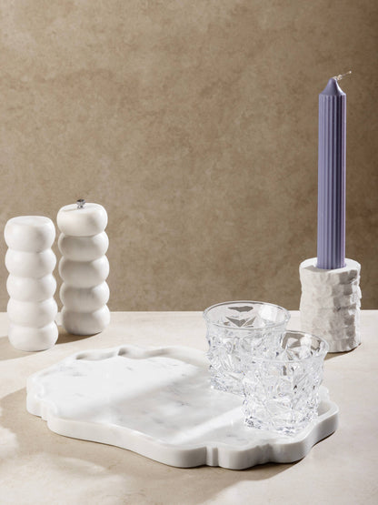 Cascade Scalloped Marble Tray GAURI KOHLI