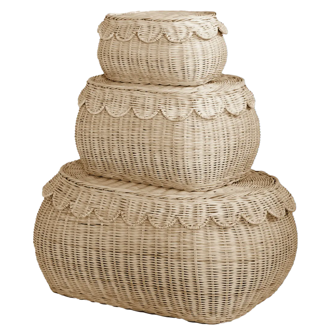 FAUNA TRIO RATTAN BASKET SET NATURAL BEBE BASK®