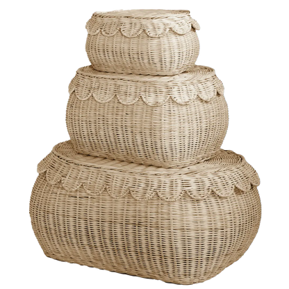 FAUNA TRIO RATTAN BASKET SET NATURAL BEBE BASK®