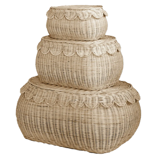 FAUNA TRIO RATTAN BASKET SET NATURAL BEBE BASK®