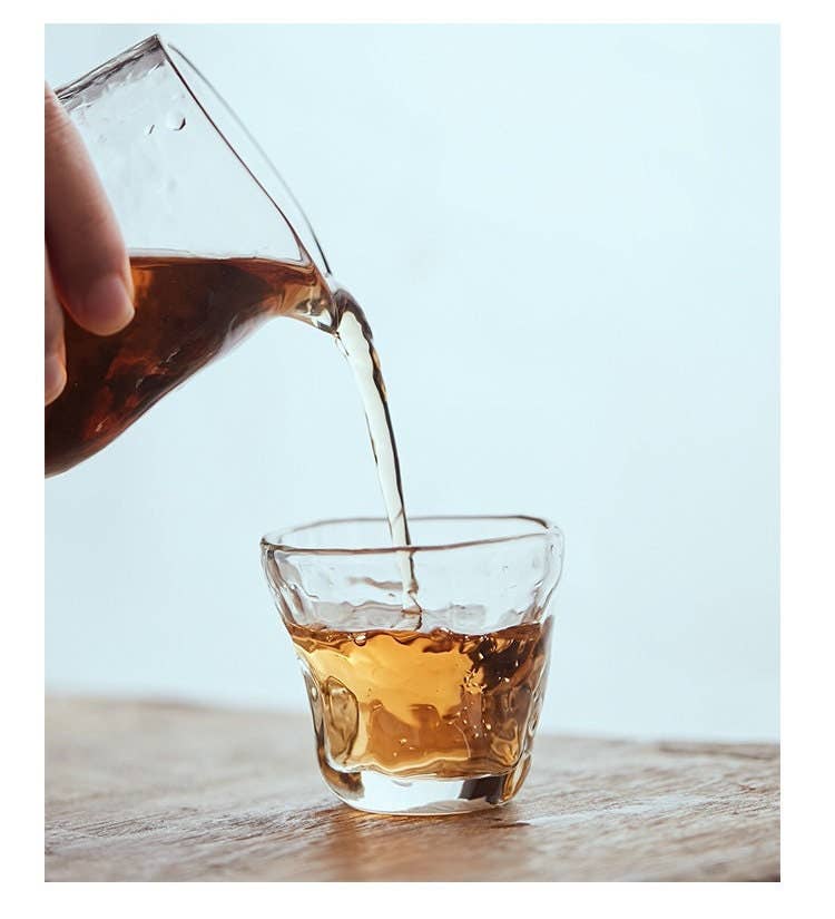 Gohobi Handmade Wabi Sabi Glass Tea Cup Gohobi （We cover U.S. import duties）