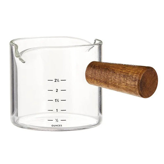 Espresso Measuring Glass with Wood Handle Santa Barbara Design Studio by Creative Brands