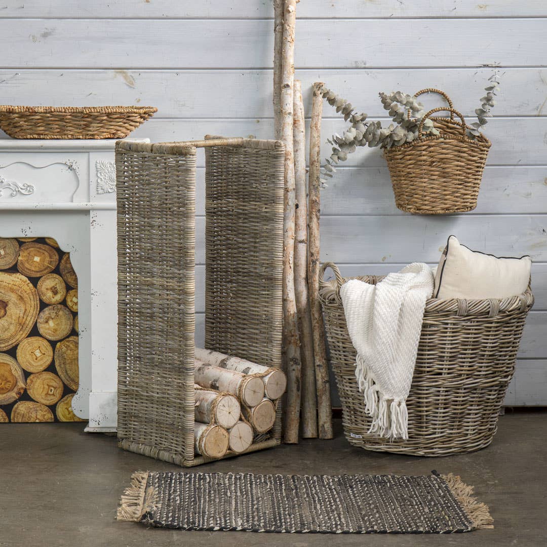 Oval Rattan Tall Storage Basket Willow Group