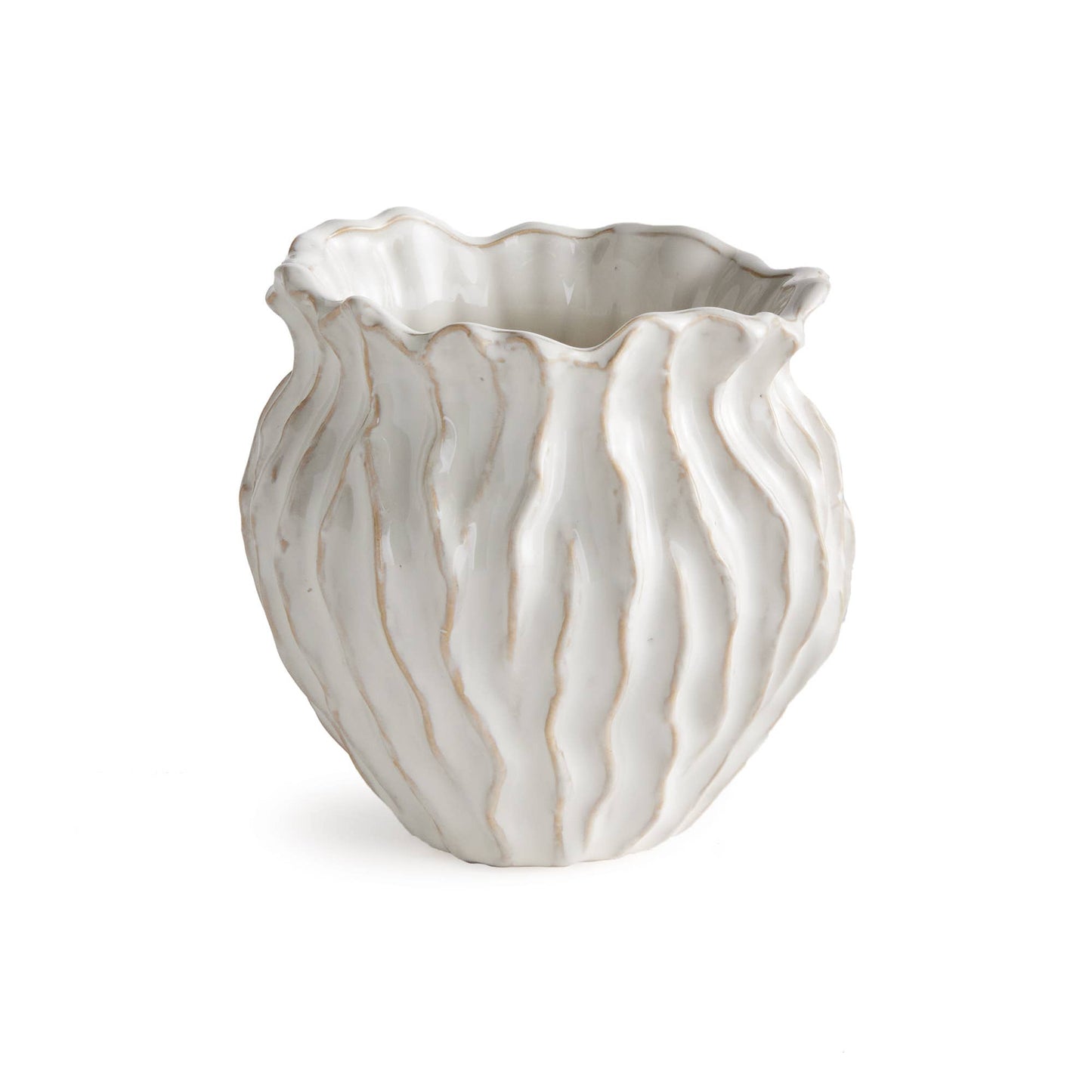 Esmeralda Pot, Small - White Napa Home & Garden