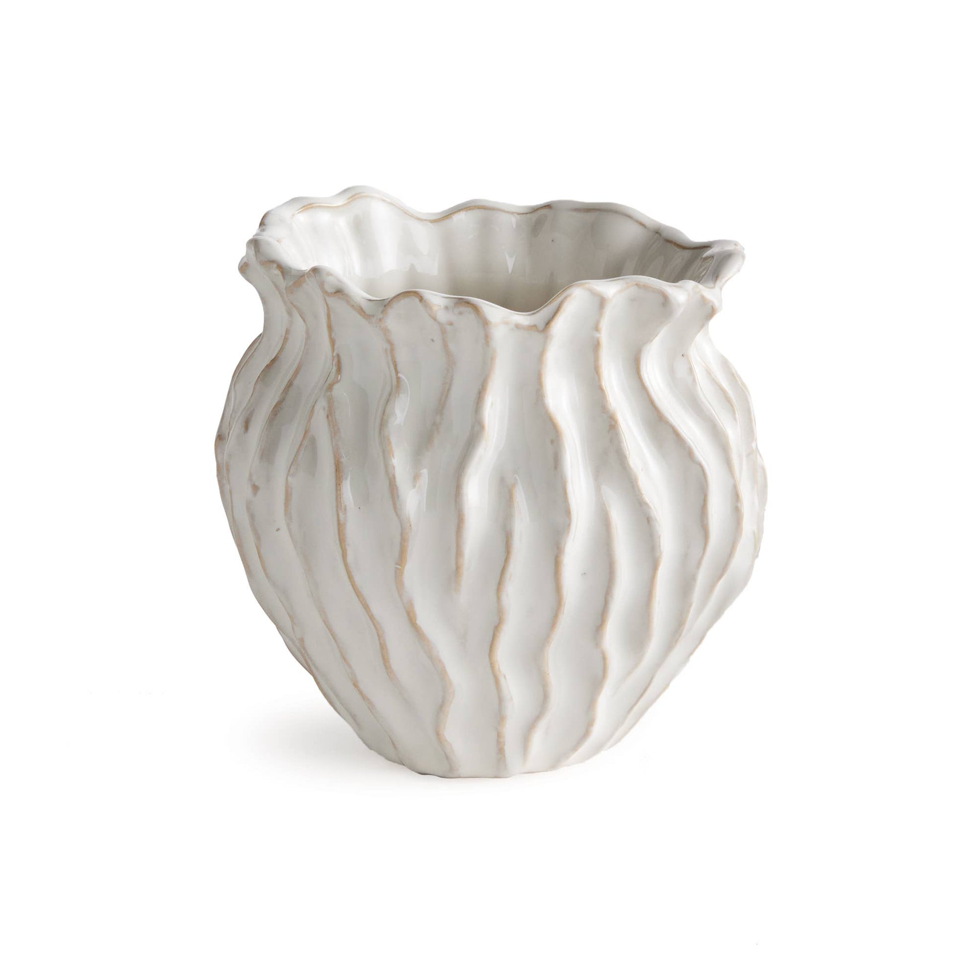 Esmeralda Pot, Small - White Napa Home & Garden