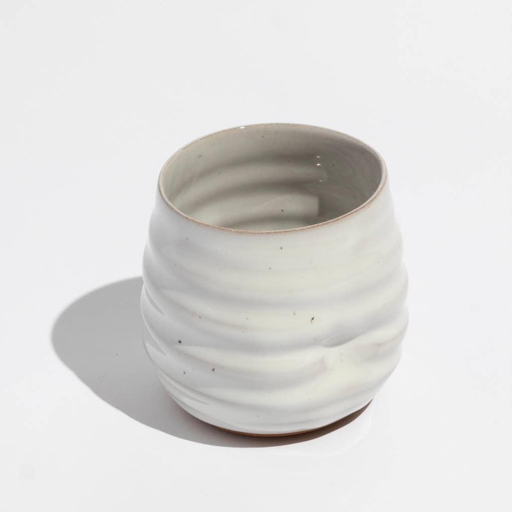 Anytime Wine + Cocktail Cup - White handmade pottery