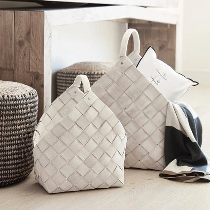 Nested Wood Fiber Baskets - Warm White Santa Barbara Design Studio by Creative Brands