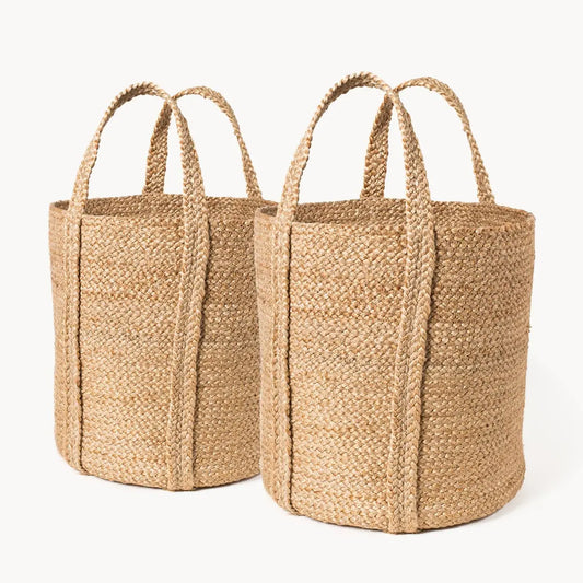 Handwoven Storage • Kata Basket With Handle-Natural KORISSA