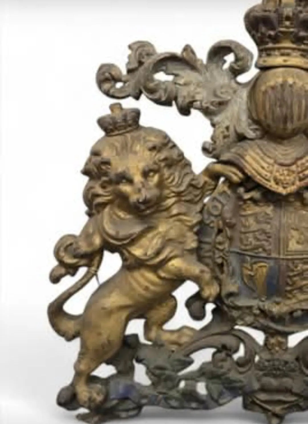 Antique Lion and Unicorn armorial crest - 19th C. Home Crush