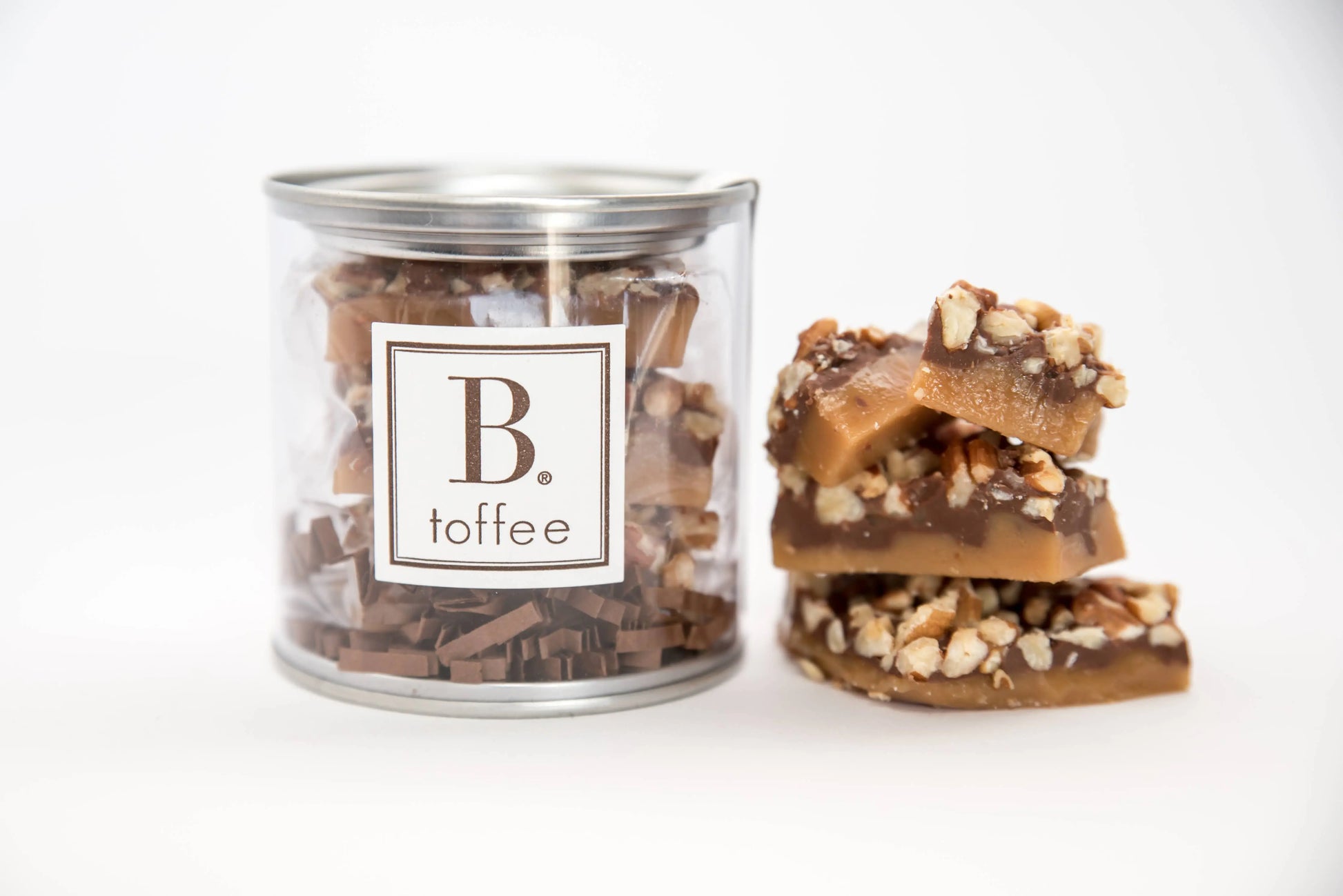 B. Toffee 3oz Signature Toffee Canisters B. Toffee & Treats