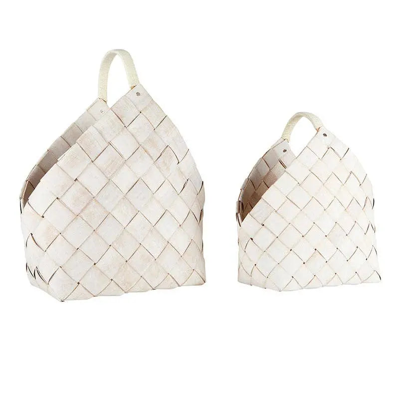 Nested Wood Fiber Baskets - Warm White Santa Barbara Design Studio by Creative Brands