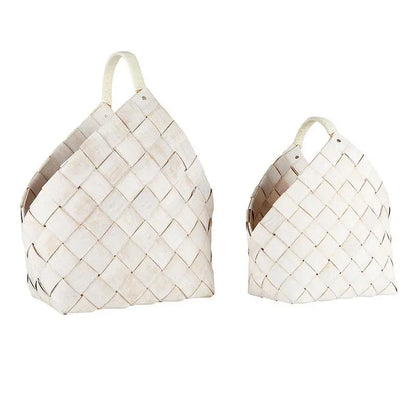 Nested Wood Fiber Baskets - Warm White Santa Barbara Design Studio by Creative Brands