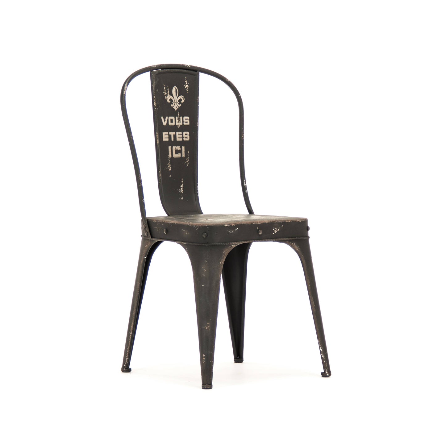 Christelle Iron Chair: Iron Antique Black
