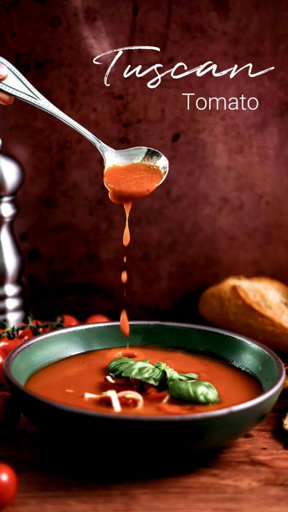 Tuscan Tomato Soup 16 oz Vegan & GF Shelf Stable: 16 oz