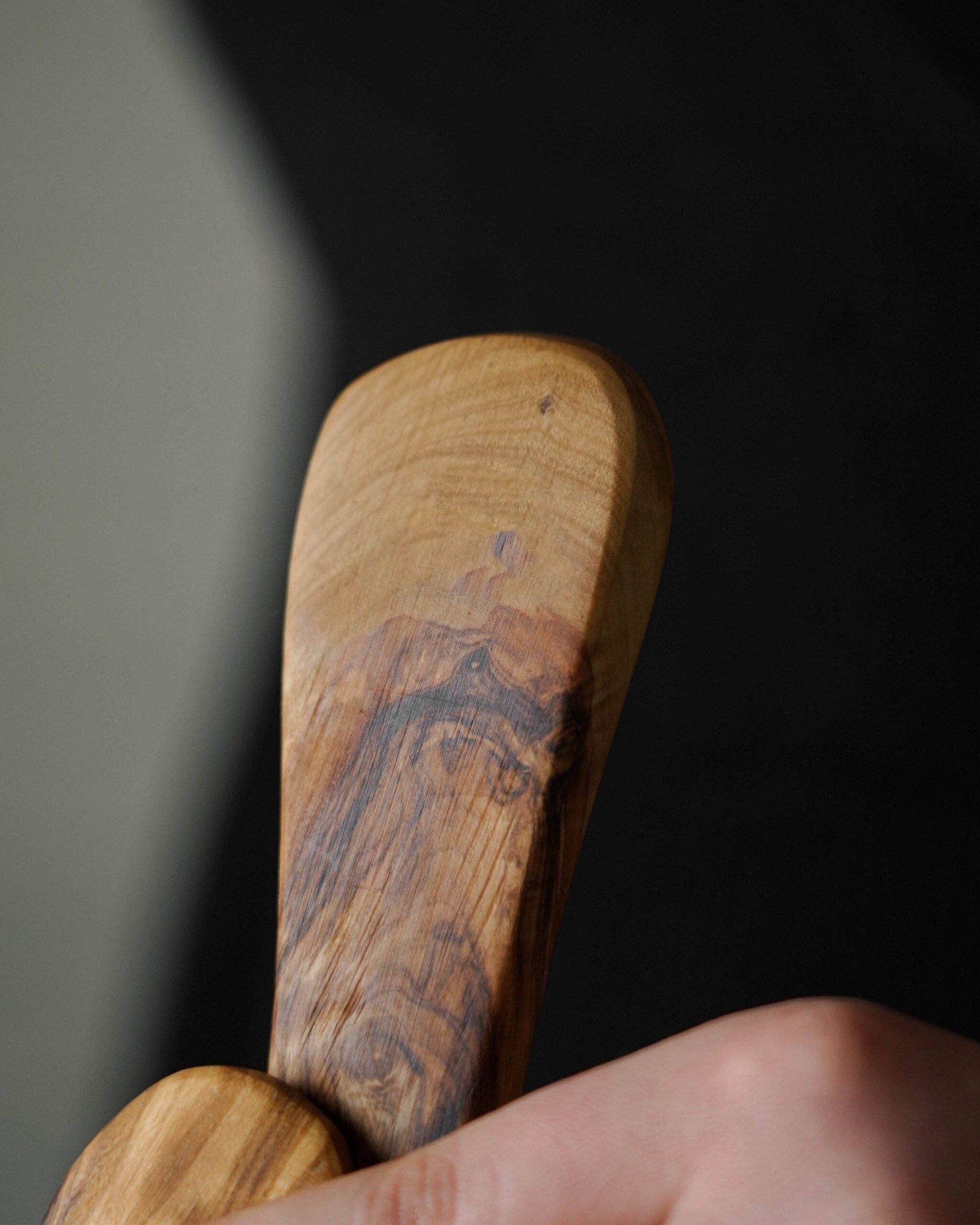 Handcrafted Olive Wood Ladle Dallas olive oil company