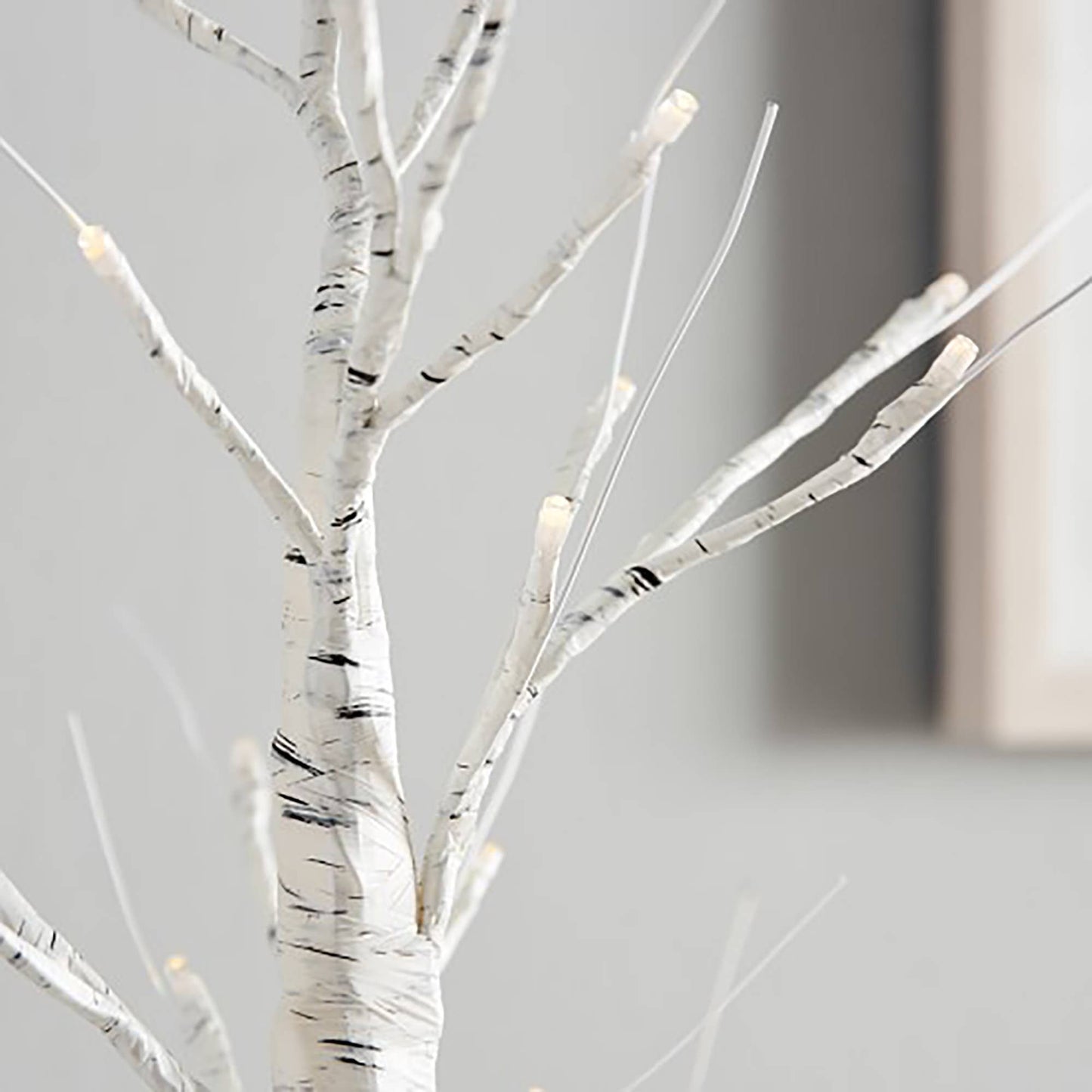 50CM Table Birch Tree 18 LED Battery Operated,