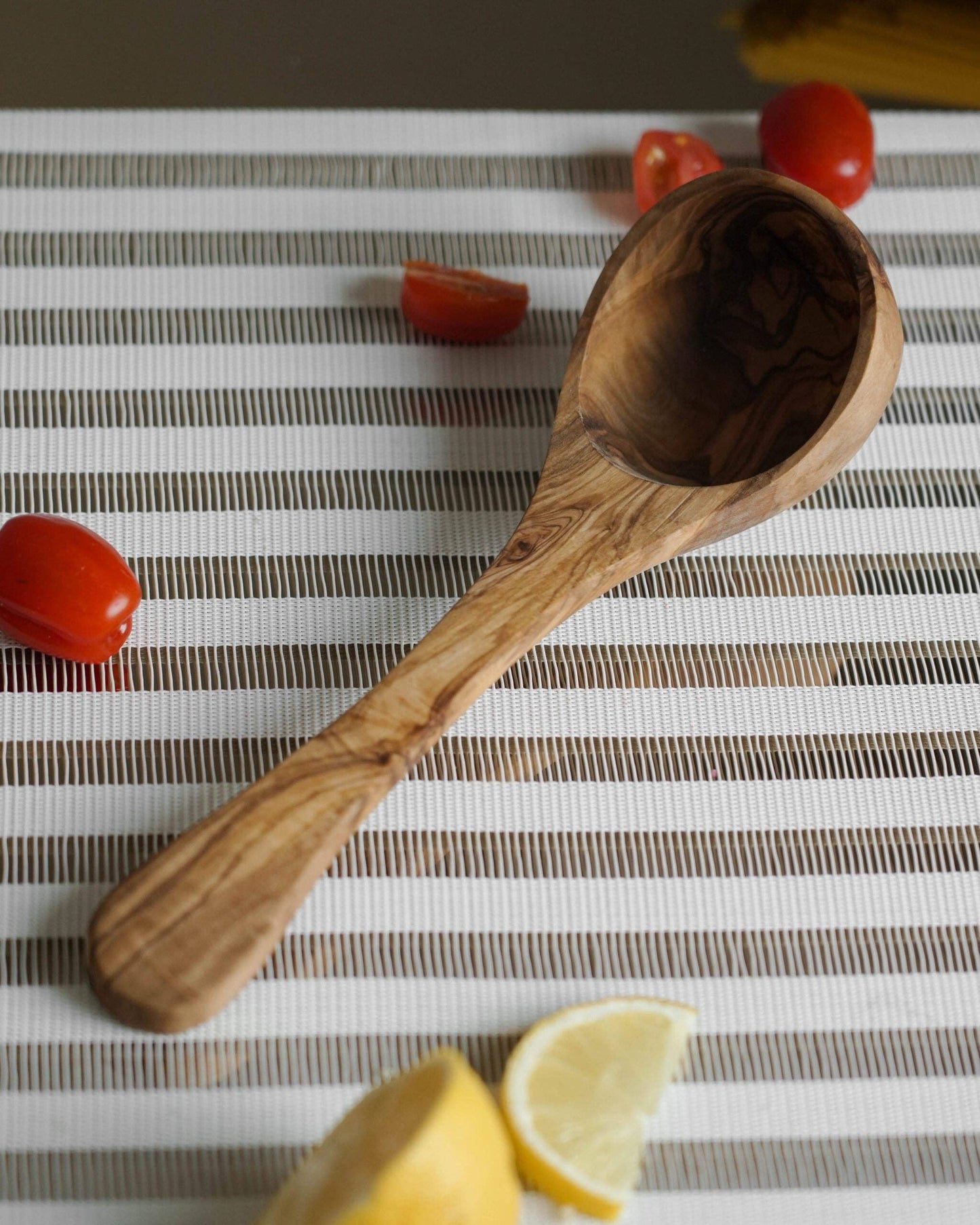 Handcrafted Olive Wood Ladle Dallas olive oil company