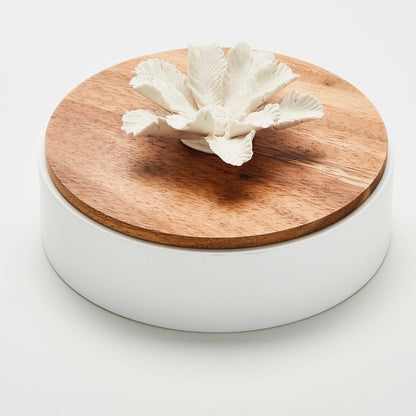 Wooden and porcelain box Namou (15cm)