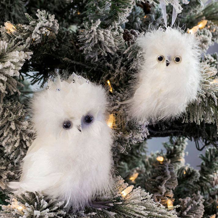 Stuffed Snowy Owl Home Decor Zucker Feather Products