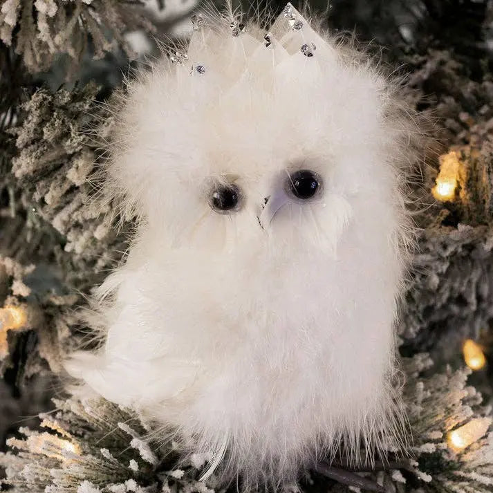 Stuffed Snowy Owl Home Decor Zucker Feather Products