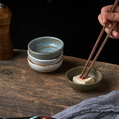 Gohobi Handmade Japanese Style Small Dish Sauce Plate Gohobi （We cover U.S. import duties）
