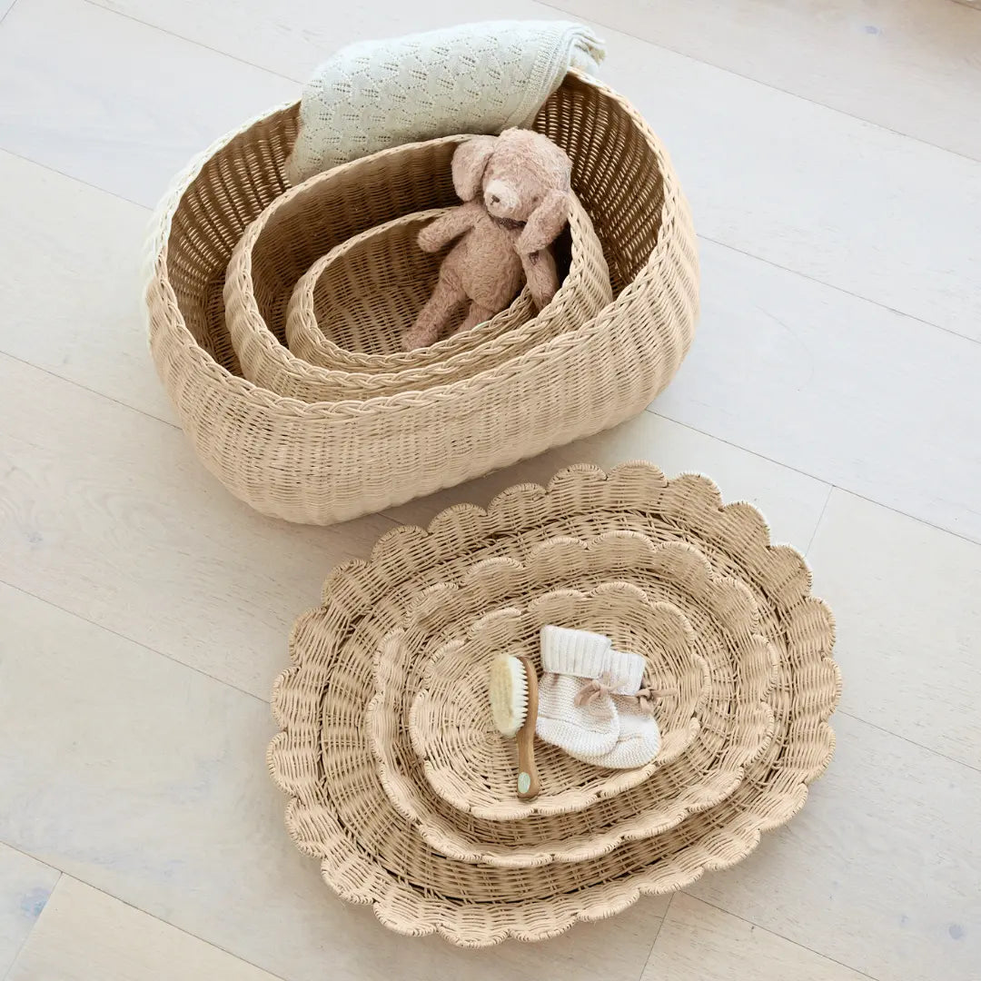 FAUNA TRIO RATTAN BASKET SET NATURAL BEBE BASK®