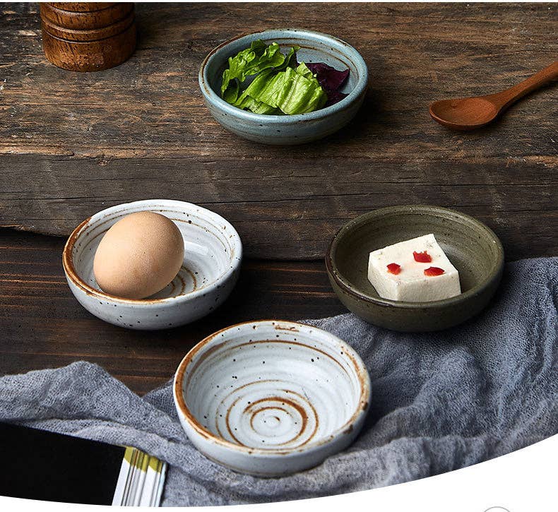 Gohobi Handmade Japanese Style Small Dish Sauce Plate Gohobi （We cover U.S. import duties）