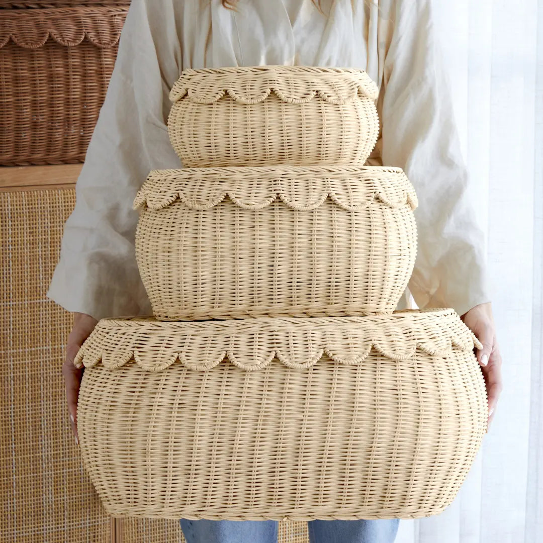 FAUNA TRIO RATTAN BASKET SET NATURAL BEBE BASK®