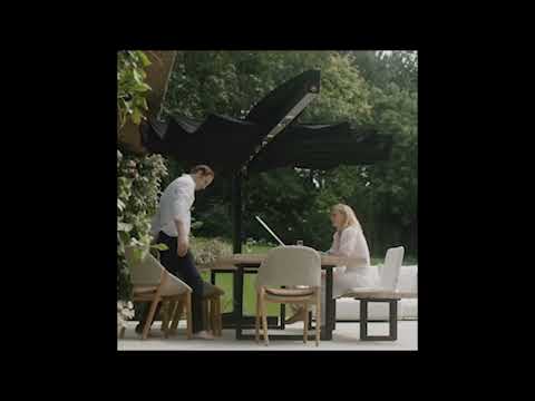 heated patio umbrella LEAF Outdoor Heating and Shading - Heatsail
