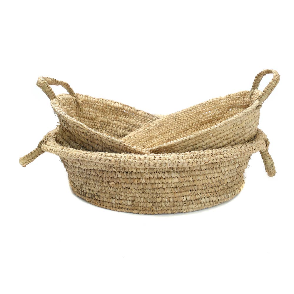 The Raffia Basket Trays - Natural