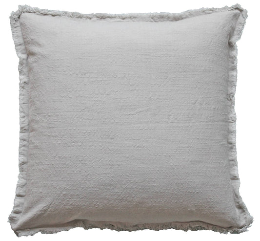 Fringe Pillow (Sham Only)- Gray