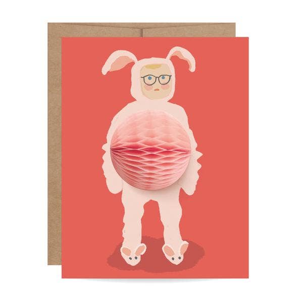 Bunny Suit Pop-up Holiday Card