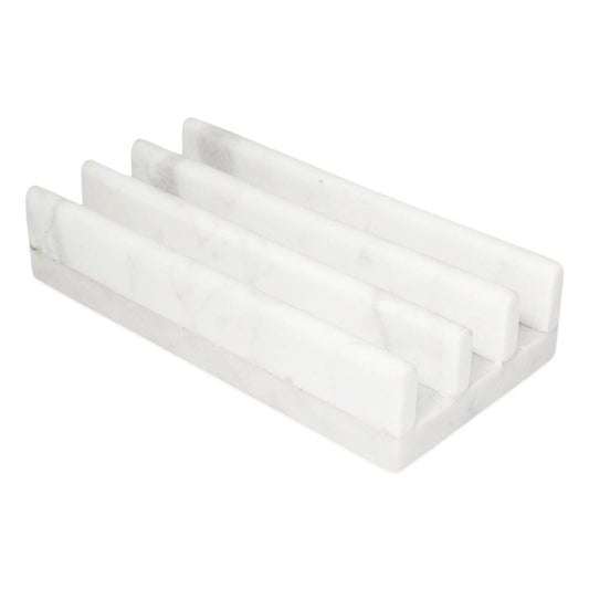 White Marble Chopping/Cheese Board Stand: Marble / White
