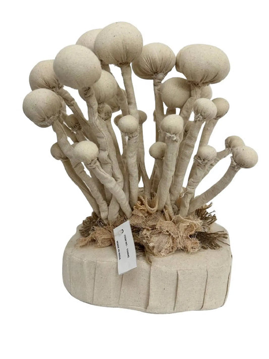 Enoki Mushroom Fabric Sculpture BIDKhome