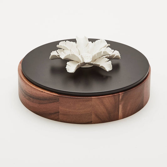 Palmi Black + Acacia Wood + Porcelain Diffuser Box- XL