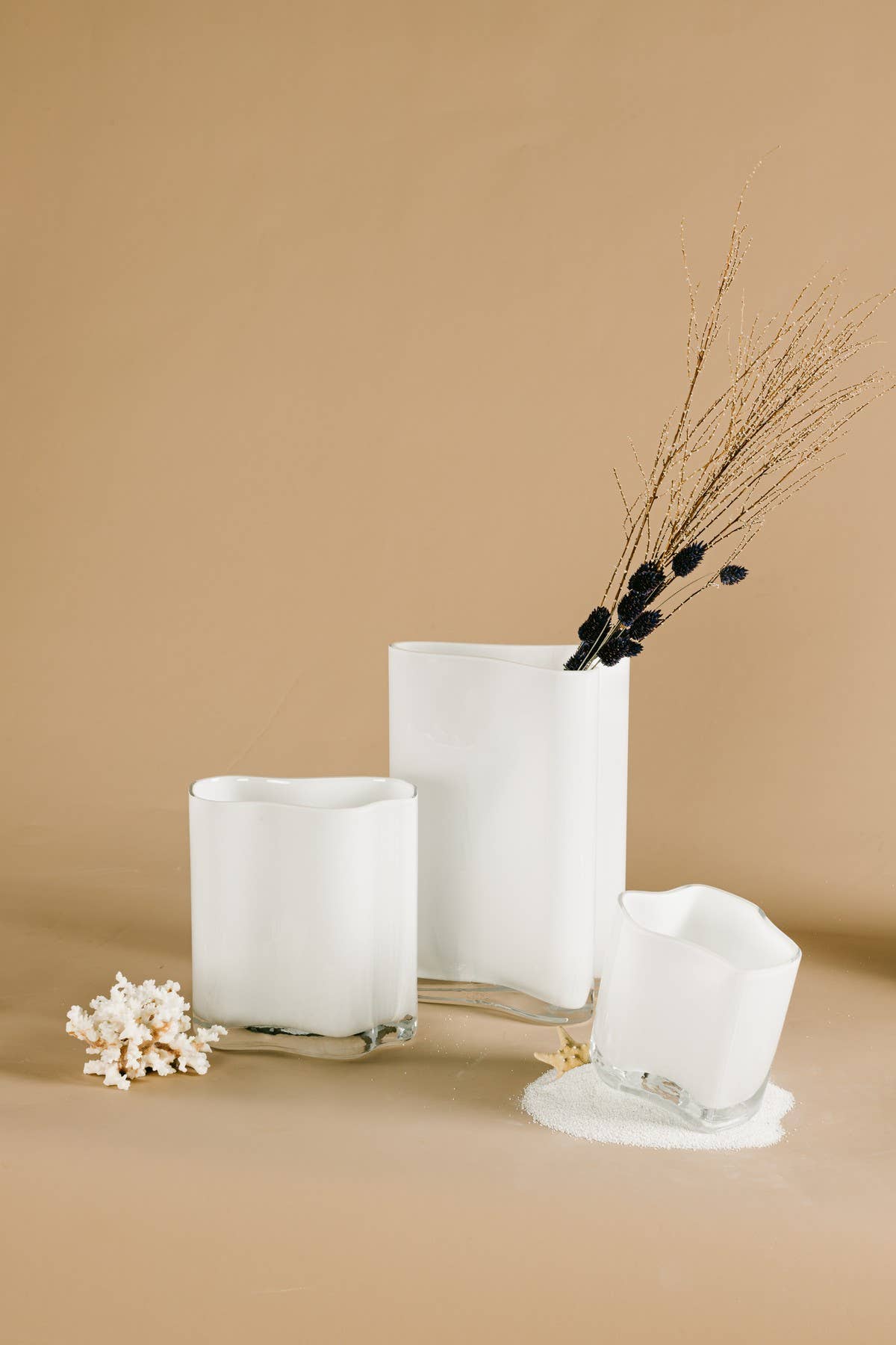 New Modern Design Tall Vase, Inspired by CORAL + Aalto