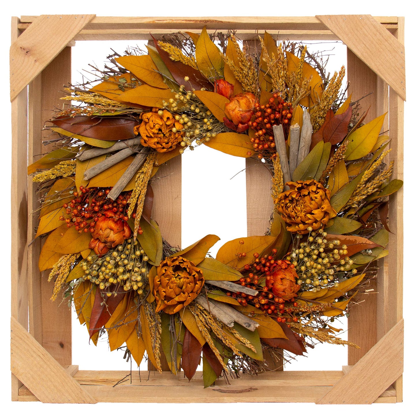 Orange Artichoke Wreath