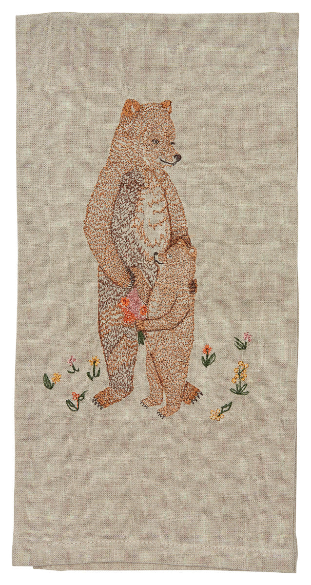 Mama Bear and Cub Tea Towel