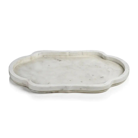 Pietre White Marble Tray Large Home Crush