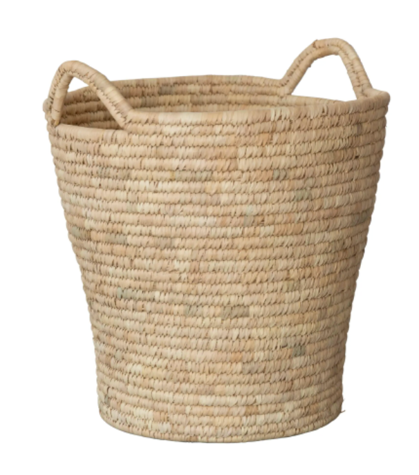 Palm Leaf Oval Laundry Basket