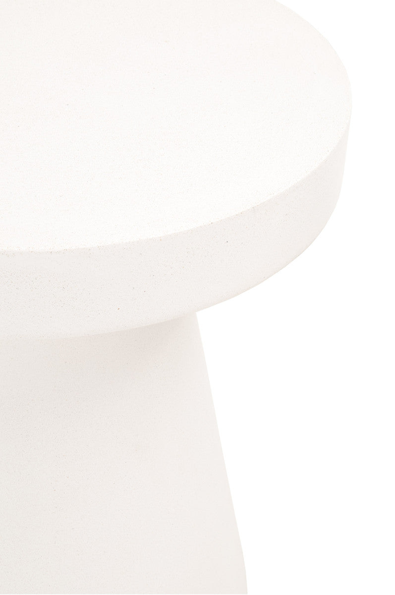 Tack Concrete Outdoor Side Table- Ivory