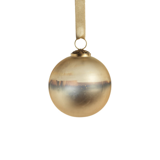 Ombre Glass Ornament, Matt Gold, Large