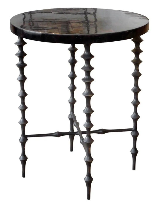 Ichibad Side Table- Gold Gloss Black Home Crush
